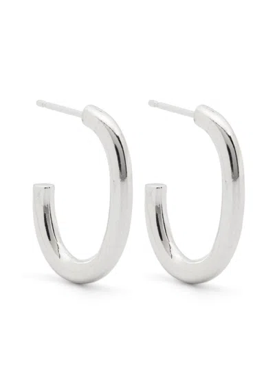 Wouters & Hendrix Les Eternelles Hoop Earrings In 银色