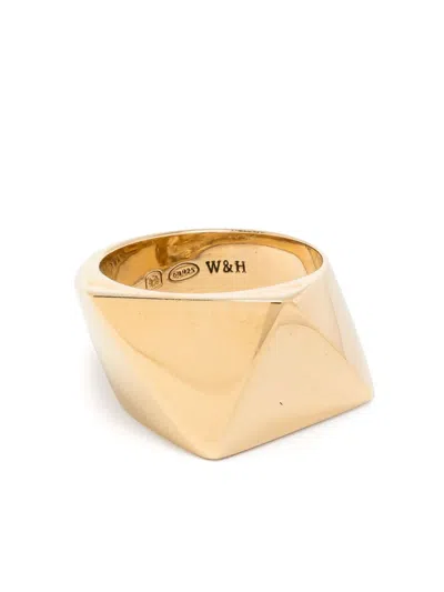 Shop Wouters & Hendrix Triangles Ring In 金色