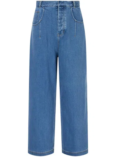Studio Tomboy Patch-pocket Jeans In 蓝色
