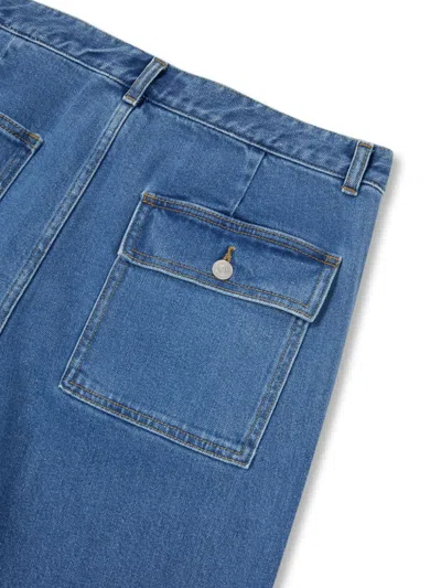 Studio Tomboy Patch-pocket Jeans In 蓝色
