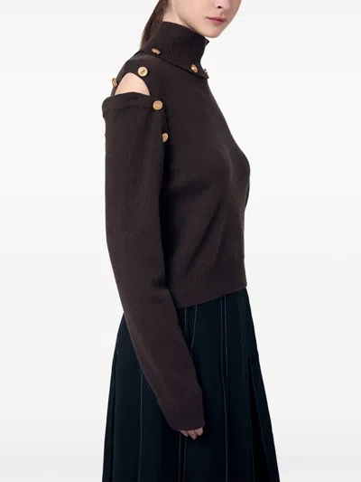 Ports 1961 Cut-out Midi Skirt In 黑色