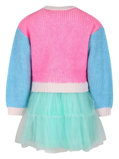 Billieblush Colorful Dress For Girl With Writing In 粉色