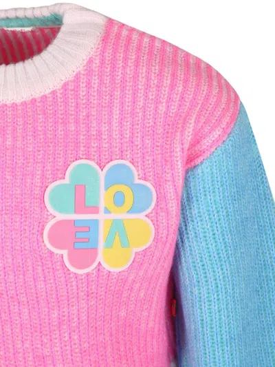 Billieblush Colorful Dress For Girl With Writing In 粉色
