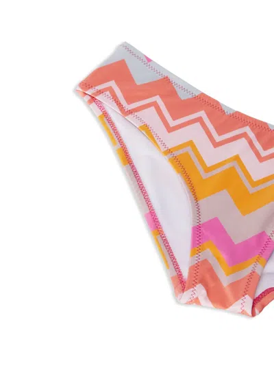 Shop Missoni All-over Chevron-print Bikini Set In 粉色