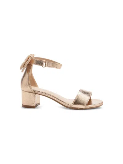 Tulleen Metallic-finish Block-heels Sandals In 金色