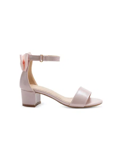 Tulleen Satin-finish Block-heels Sandals In 粉色
