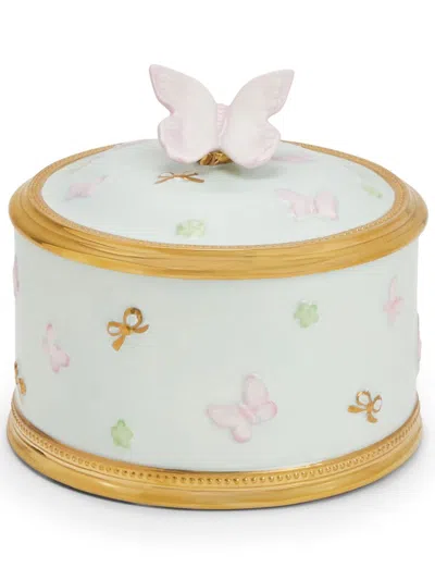 Villari Butterfly Round Trinket Box In 中性色
