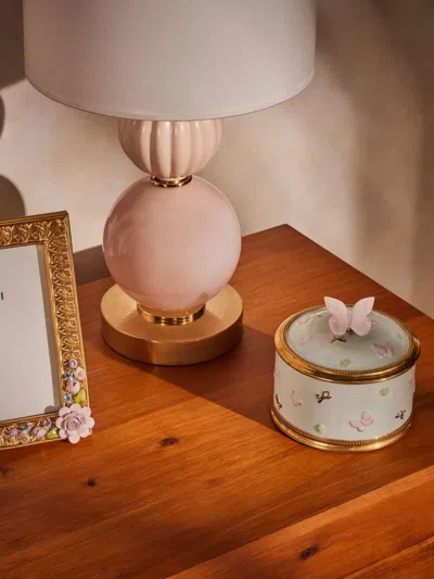 Villari Butterfly Round Trinket Box In 中性色