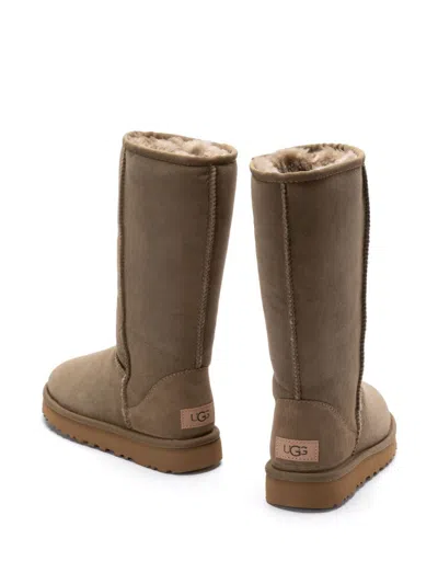 Ugg Womens Tan Classic Ii Tall Logo-embellished Suede Boots Eur 37 / 4 Uk In 褐色