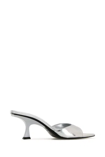 Attico Cracked Laminated Leather Bes Mules