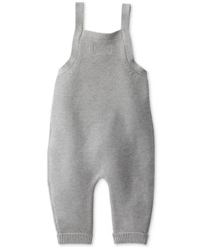 Carter's Little Planet By  Baby Organic Cotton Sweater Knit Overalls In Heather Grey