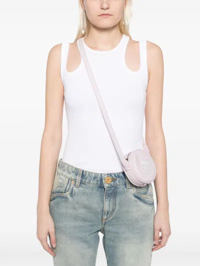 Courrèges Reedition Leather Circle Bag In Pink