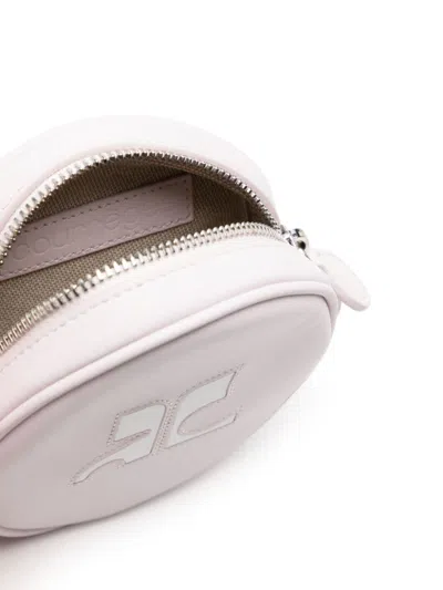 Courrèges Reedition Leather Circle Bag In Pink