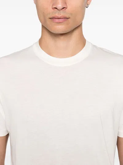 Tom Ford Placed Rib Slim-fit Lyocell And Cotton-blend Jersey T-shirt In White