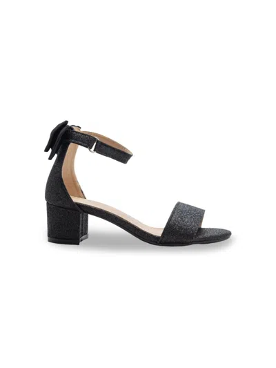 Tulleen Glitter Block-heels Sandals In Black
