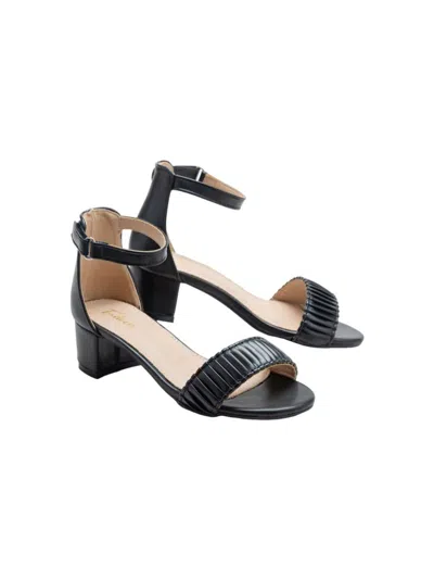 Tulleen Pleated Block-heels Sandals In Black