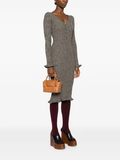 Tod's Mini Di Leather Tote Bag In Brown