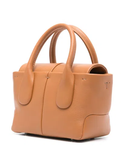 Tod's Mini Di Leather Tote Bag In Brown