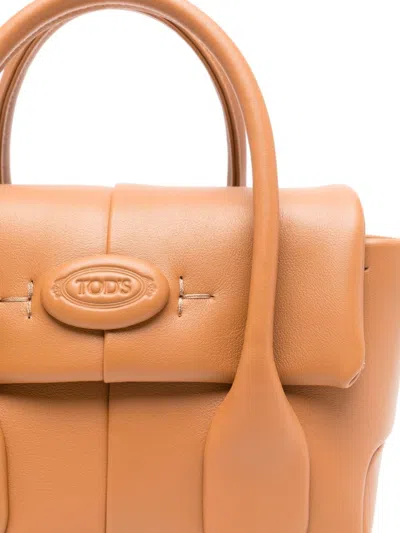 Tod's Mini Di Leather Tote Bag In Brown