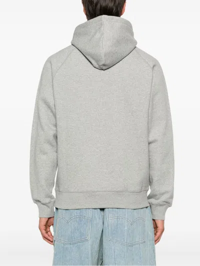 Carhartt Light Grey Cotton Blend Hooded Chase Sweat In Grey