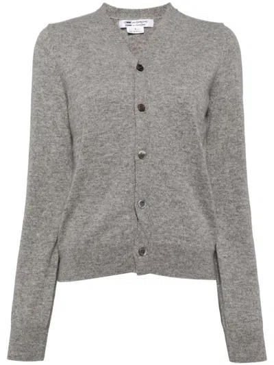 Comme Des Garçons Cashmere Cardigan In Grey