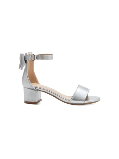 Tulleen Metallic-finish Block-heels Sandals In Silver