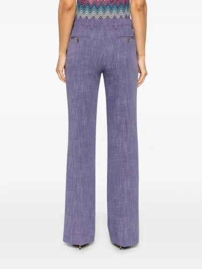 Shop Etro Straight-leg Trousers In Purple