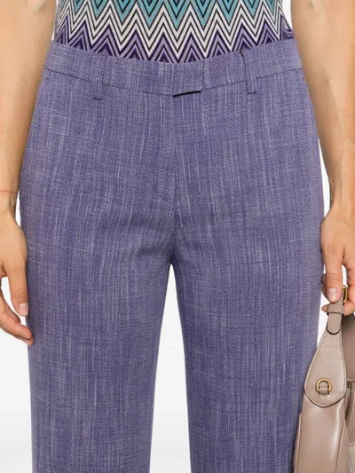 Shop Etro Straight-leg Trousers In Purple