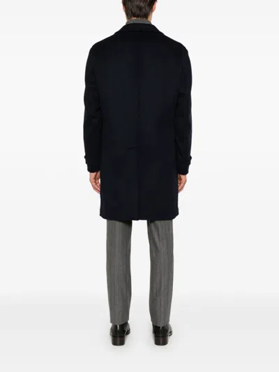 Eleventy Single-breasted Coat In Blue