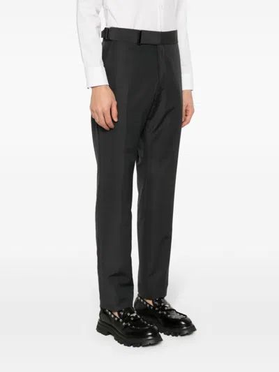Tom Ford Belted Tailored Trousers In Grey