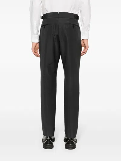 Tom Ford Belted Tailored Trousers In Grey