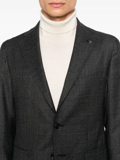 Tagliatore Prince Of Wales Suit In Grey