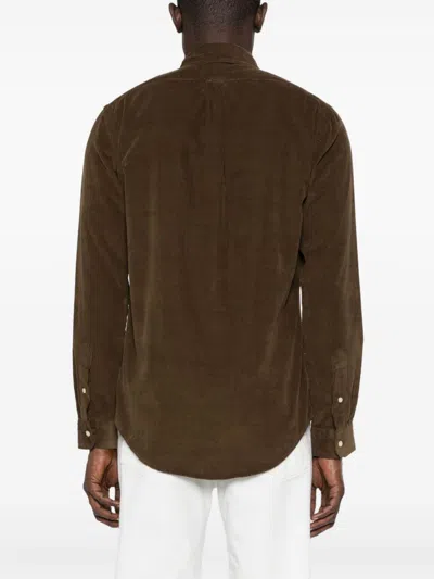 Shop Polo Ralph Lauren Corduroy Shirt In Brown