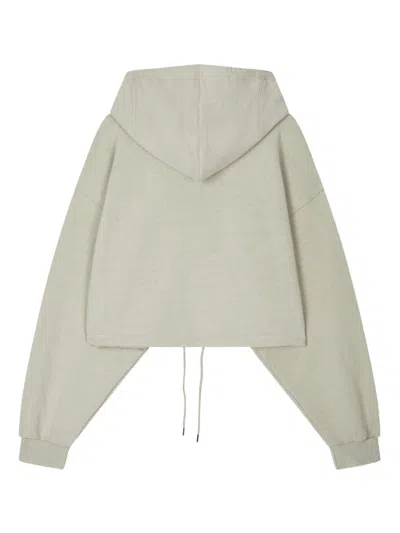 Studio Tomboy Zip-down Hoodie In Neutrals