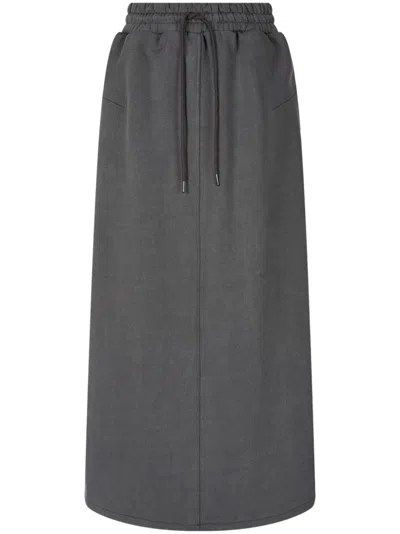 Studio Tomboy Zipped-slit Skirt In Grey