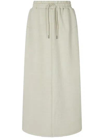 Studio Tomboy Zipped-slit Skirt In Neutrals