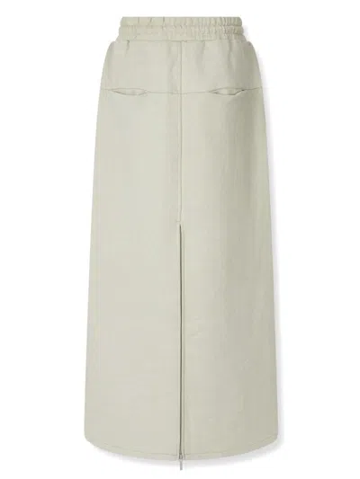 Studio Tomboy Zipped-slit Skirt In Neutrals
