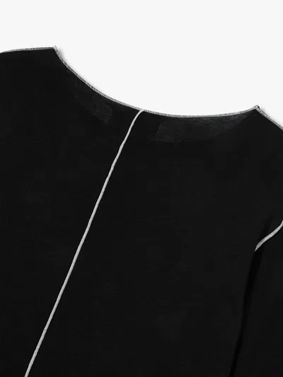 Studio Tomboy Contrast-stitch Detailing T-shirt In Black