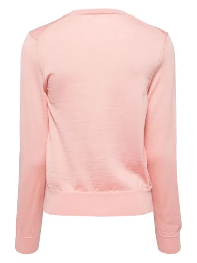 Shop Comme Des Garcons Girl Bow Cardigan In Pink