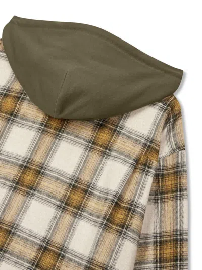 Studio Tomboy Checked Hoodie In Neutrals