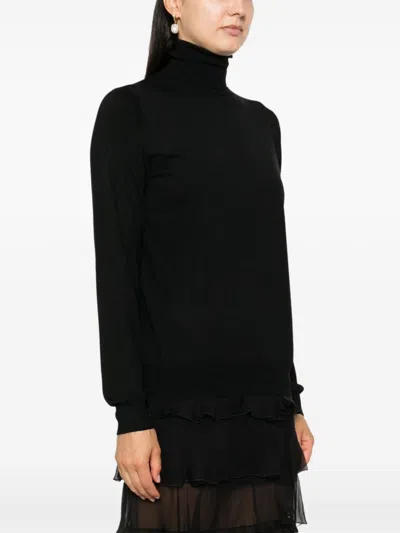 The Row Essentials Kensington Cashmere Turtleneck Sweater In Black