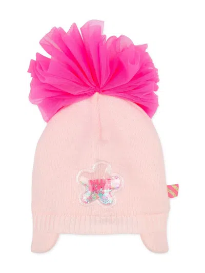 Billieblush Pompom-detail Beanie And Snood Set In Pink