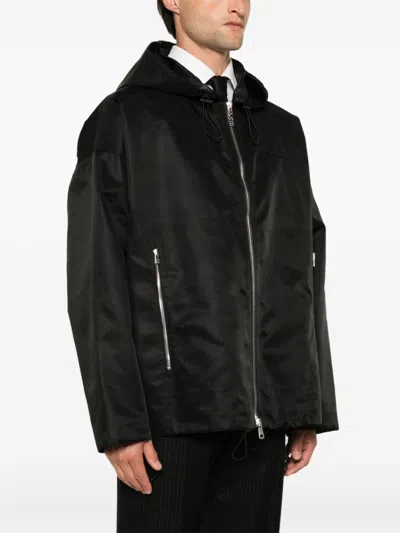 Shop Gucci Logo-patch Hooded Jacket In Black