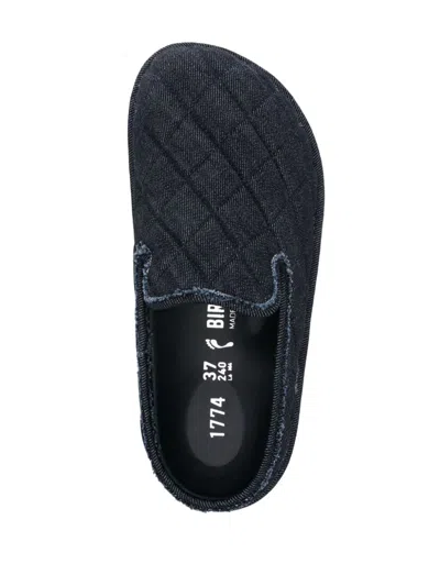 Birkenstock Eliscu Stone Washed Denim Mule Shoes In Blue