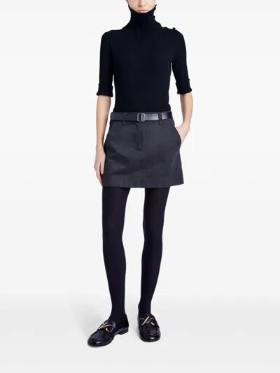 Proenza Schouler White Label Silas Miniskirt In Grey