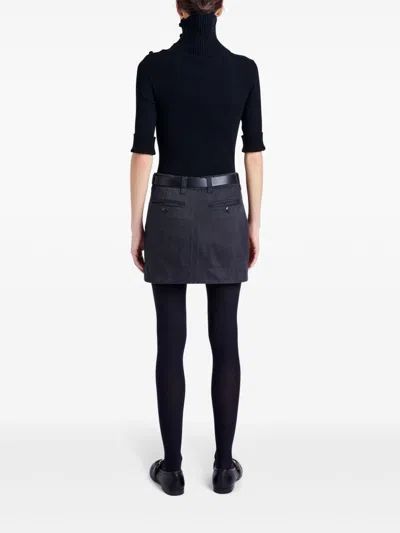 Shop Proenza Schouler White Label Silas Miniskirt In Grey