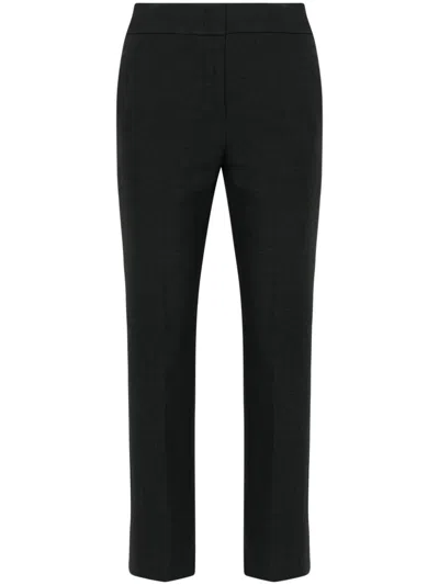 Peserico Logo-waistband Trousers In Grey