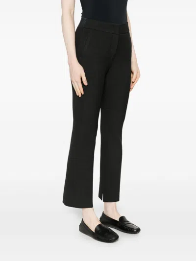 Peserico Logo-waistband Trousers In Grey