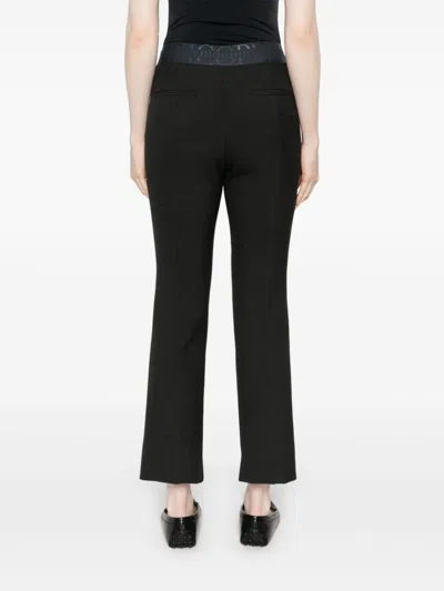 Peserico Logo-waistband Trousers In Grey