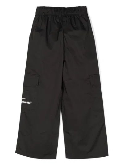 John Richmond Junior Logo-print Trousers In Black